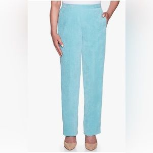 Alfred Dunner Flat Front Corduroy Pants, Pistachio, Size | 22W